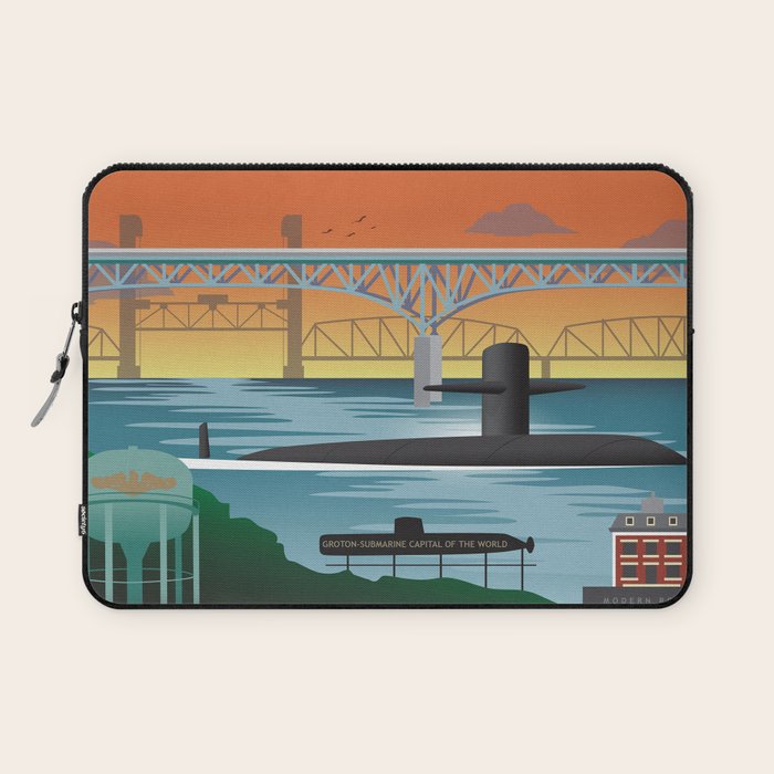 Groton, CT - Submarine Homeport Laptop Sleeve Gallery Image 1