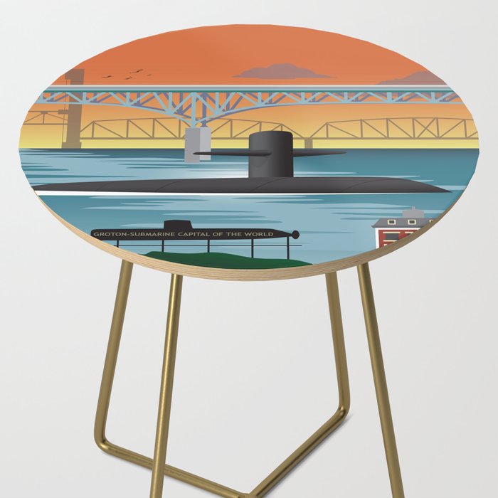 Groton, CT - Submarine Homeport Side Table Gallery Image 2