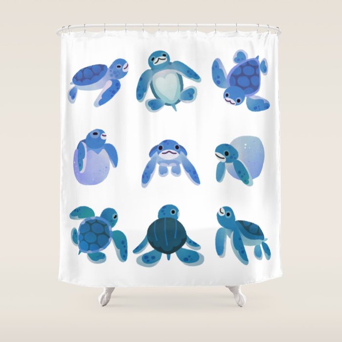 Baby sea turtles Shower Curtain Gallery Image 1