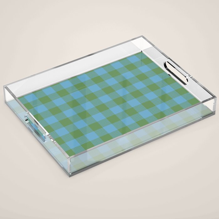 Cozy Gingham Heirloom Charm Acrylic Tray Gallery Image 1