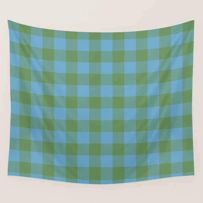 Cozy Gingham Heirloom Charm Wall Tapestry Gallery Image 1