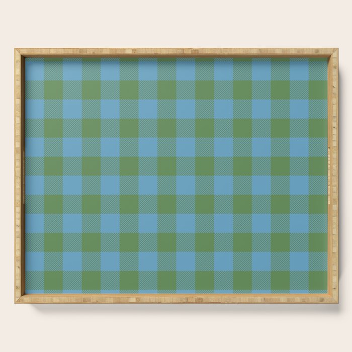 Cozy Gingham Heirloom Charm Serving Tray Gallery Image 1
