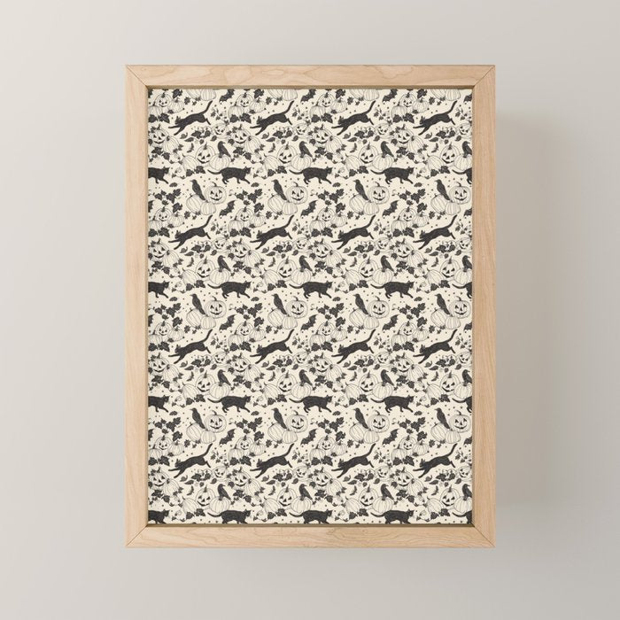 Halloween in the Pumpkin Patch  Mini Art Print Gallery Image 1