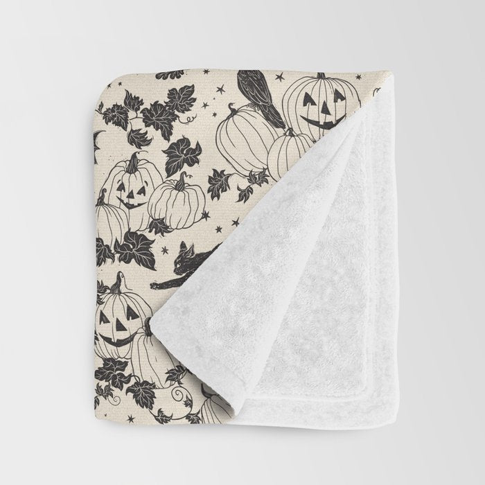 Halloween in the Pumpkin Patch  Throw Blanket Gallery Image 3