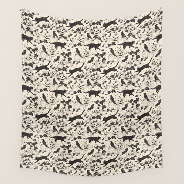 Halloween in the Pumpkin Patch  Wall Tapestry Gallery Image 4