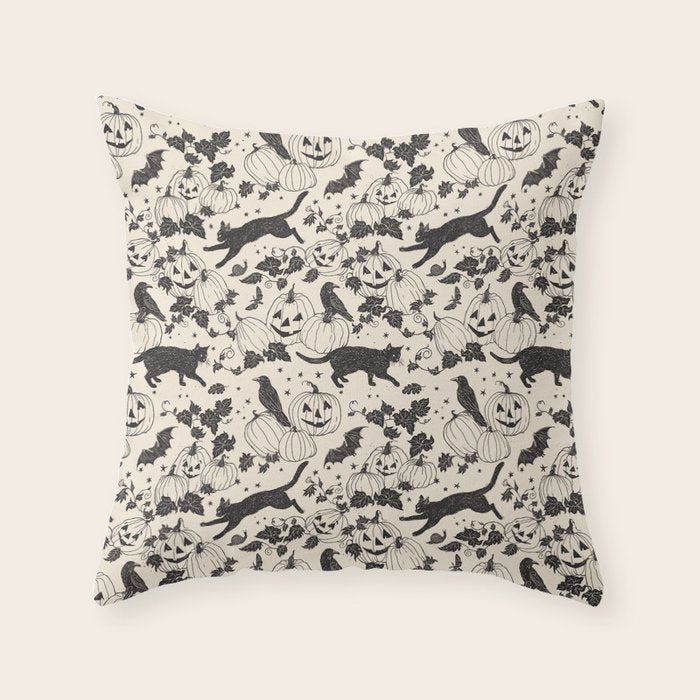 Halloween in the Pumpkin Patch  Throw Pillow Gallery Image 1