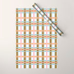 Bold Crosshatch Colorful Wrapping Paper Gallery Image 1