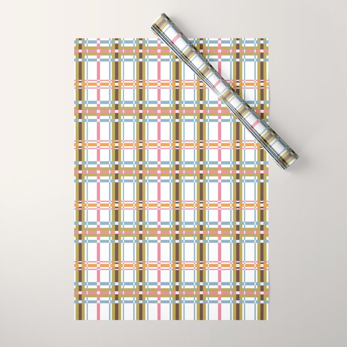 Bold Crosshatch Colorful Wrapping Paper Gallery Image 1