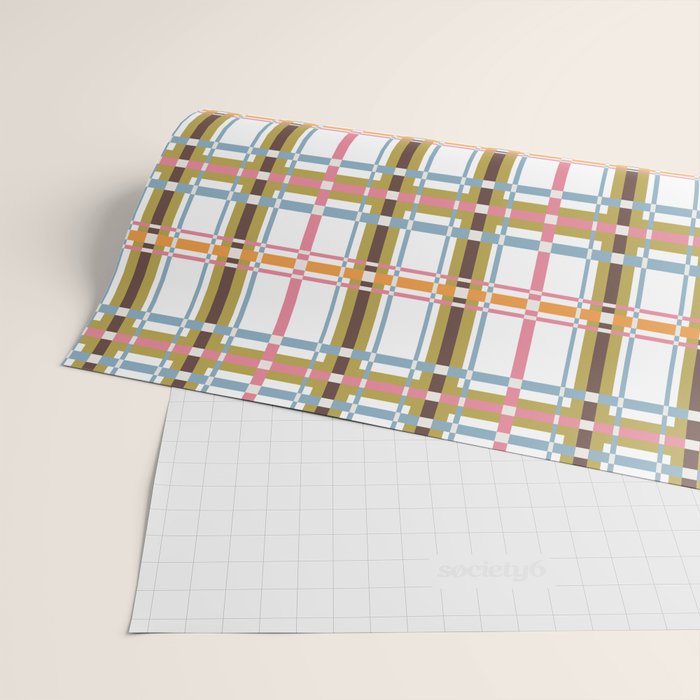 Bold Crosshatch Colorful Wrapping Paper Gallery Image 2