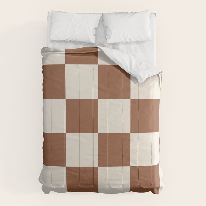 Checkered (Brown Cream) Comforter Gallery Image 6