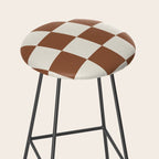 Checkered (Brown Cream) Stool Gallery Image 2