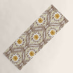 Golden Daisy Swirl Yoga Mat Gallery Image 1