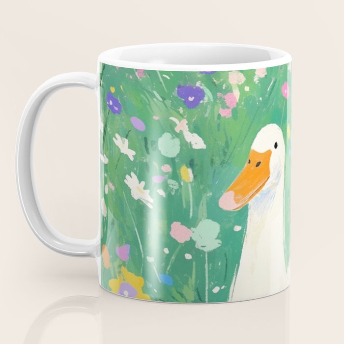 Goose Wildflower Cute Coffee Mug Gallery Image 3
