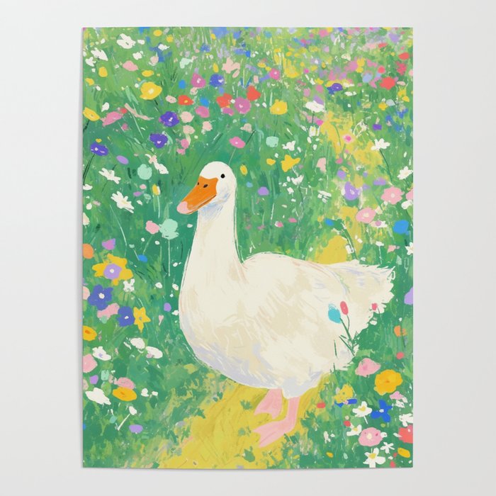 Goose Wildflower Cute Poster Gallery Image 4
