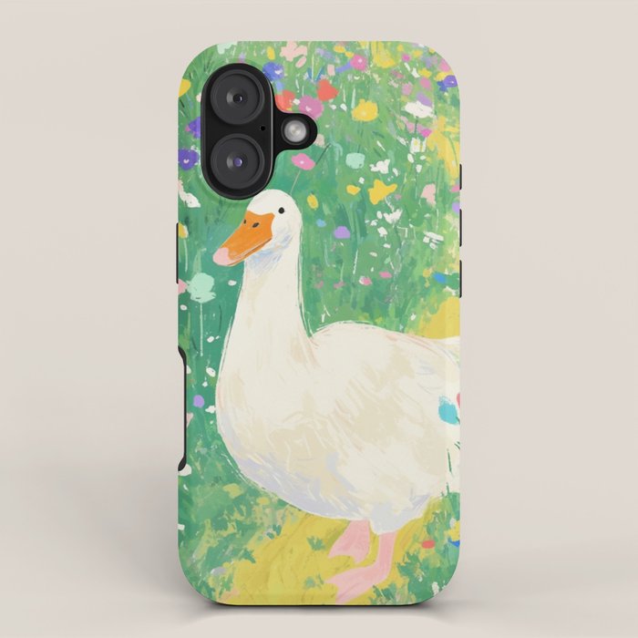 Goose Wildflower Cute iPhone Case Gallery Image 1