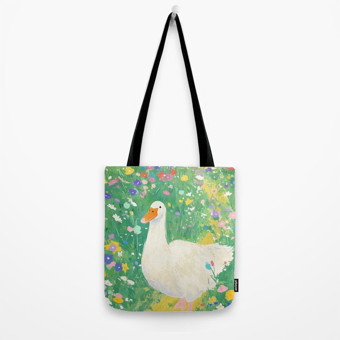 Goose Wildflower Cute Tote Bag Gallery Image 2