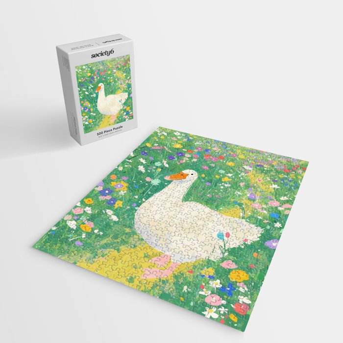 Goose Wildflower Cute Jigsaw Puzzle Gallery Image 2