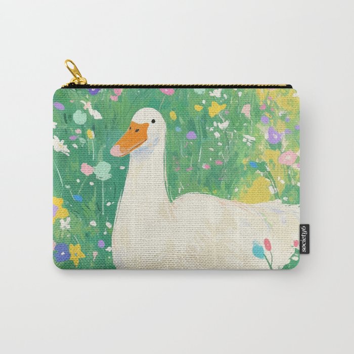 Goose Wildflower Cute Carry All Pouch Gallery Image 1