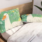 Goose Wildflower Cute Pillow Sham Gallery Image 2