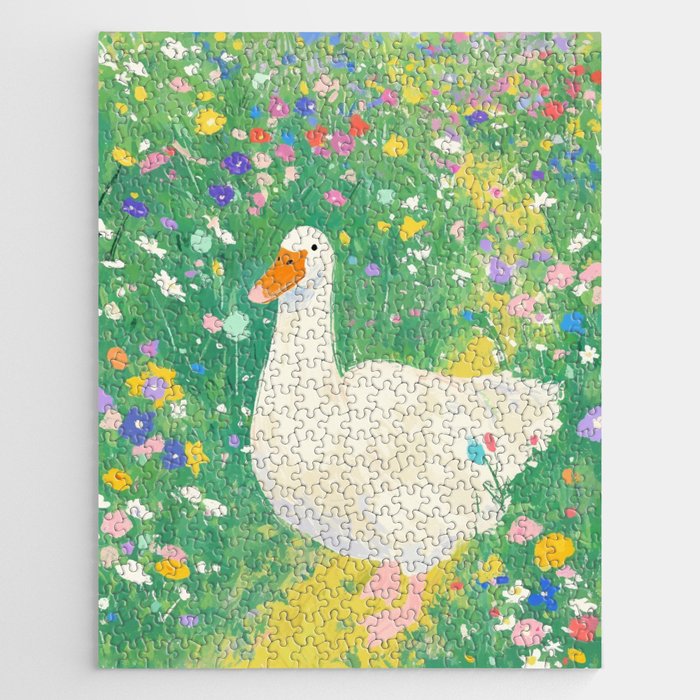 Goose Wildflower Cute Jigsaw Puzzle Gallery Image 1