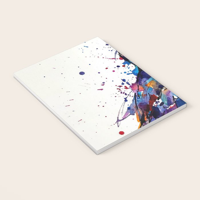 Vibrant Puffin Watercolour - Ink Line and Colour Splatter Coastal Bird Art Print Notebook Gallery Image 3