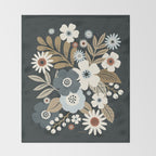 Fall Floral Botanicals Throw Blanket Gallery Image 2