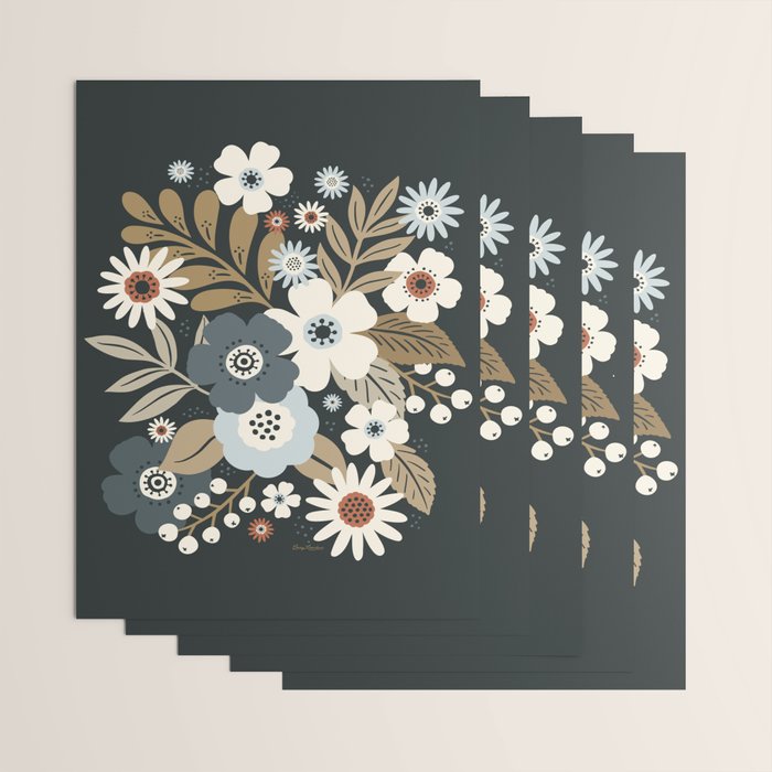 Fall Floral Botanicals Wrapping Paper Gallery Image 3