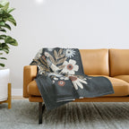 Fall Floral Botanicals Throw Blanket Gallery Image 1