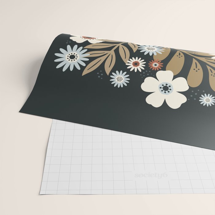 Fall Floral Botanicals Wrapping Paper Gallery Image 2