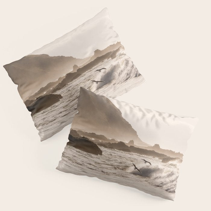 Pacific Coast Summer Beach Sunset Pillow Sham Gallery Image 3