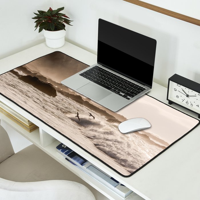 Pacific Coast Summer Beach Sunset Desk Mat Gallery Image 2