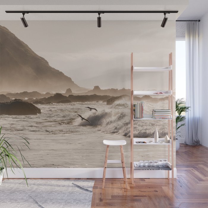 Pacific Coast Summer Beach Sunset Wall Mural Gallery Image 1