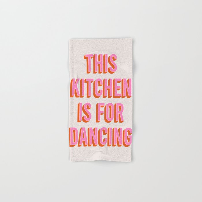 This Kitchen Is For Dancing (Pink & Orange) Bath Towel Gallery Image 1