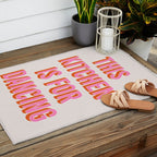 This Kitchen Is For Dancing (Pink & Orange) Outdoor Rug Gallery Image 2