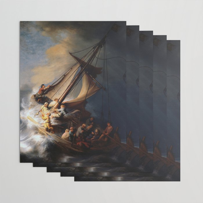 Stolen Painting - The Storm on the Sea of Galilee by Rembrandt Wrapping Paper Gallery Image 3