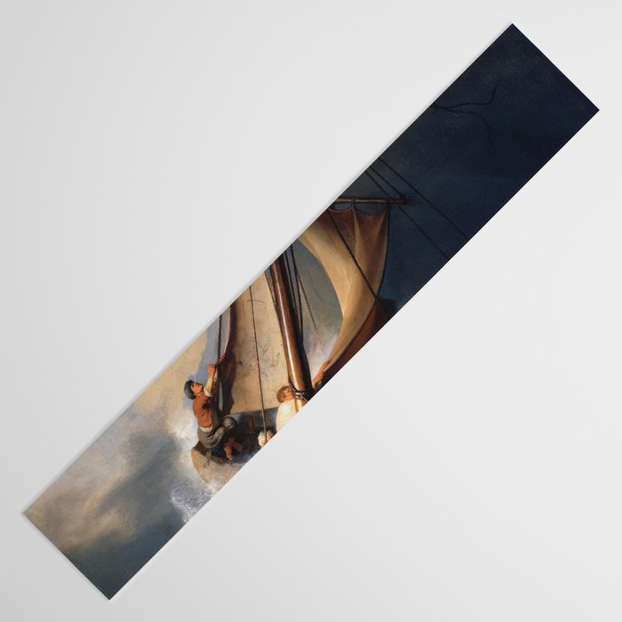 Stolen Painting - The Storm on the Sea of Galilee by Rembrandt Table Runner Gallery Image 3