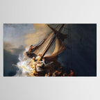 Stolen Painting - The Storm on the Sea of Galilee by Rembrandt Tablecloth Gallery Image 2