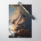 Stolen Painting - The Storm on the Sea of Galilee by Rembrandt Wrapping Paper Gallery Image 1