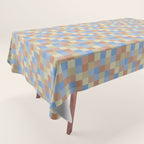 Bold Muted Checks Pattern - Small VII Tablecloth Gallery Image 1