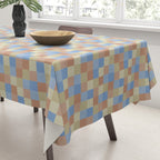Bold Muted Checks Pattern - Small VII Tablecloth Gallery Image 3