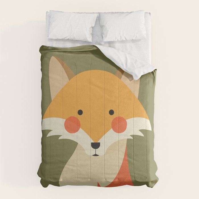 Red Fox, Animal Portrait Comforter Gallery Image 1
