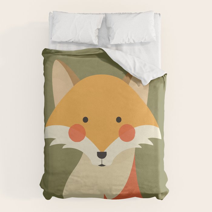 Red Fox, Animal Portrait Duvet Cover Gallery Image 1