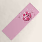 Smiley Pink Disco Ball Yoga Mat Gallery Image 1