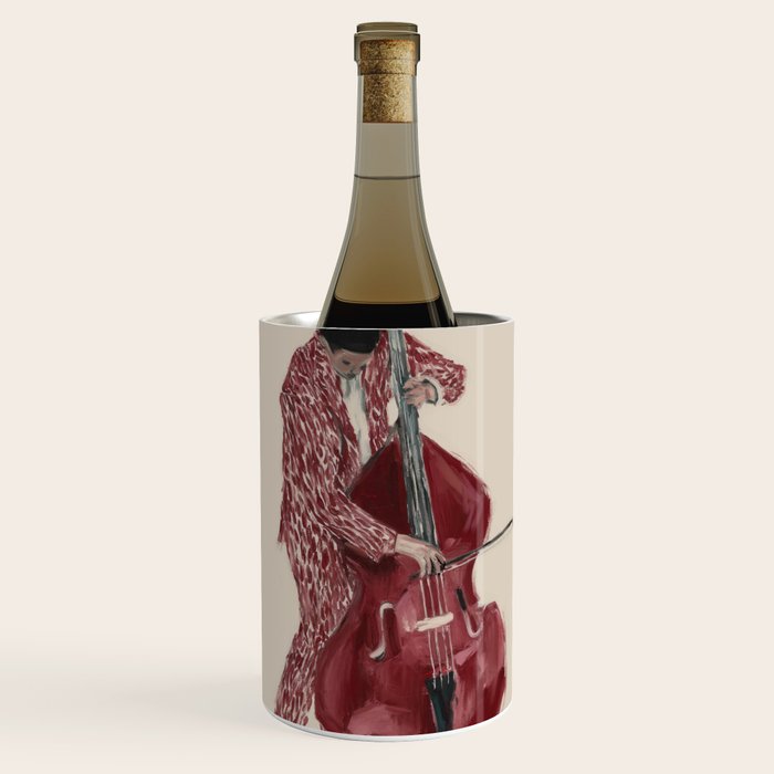 Double Bass Player Wine Chiller Gallery Image 1