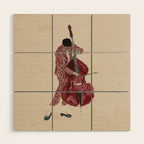 Double Bass Player Wood Wall Art Gallery Image 1