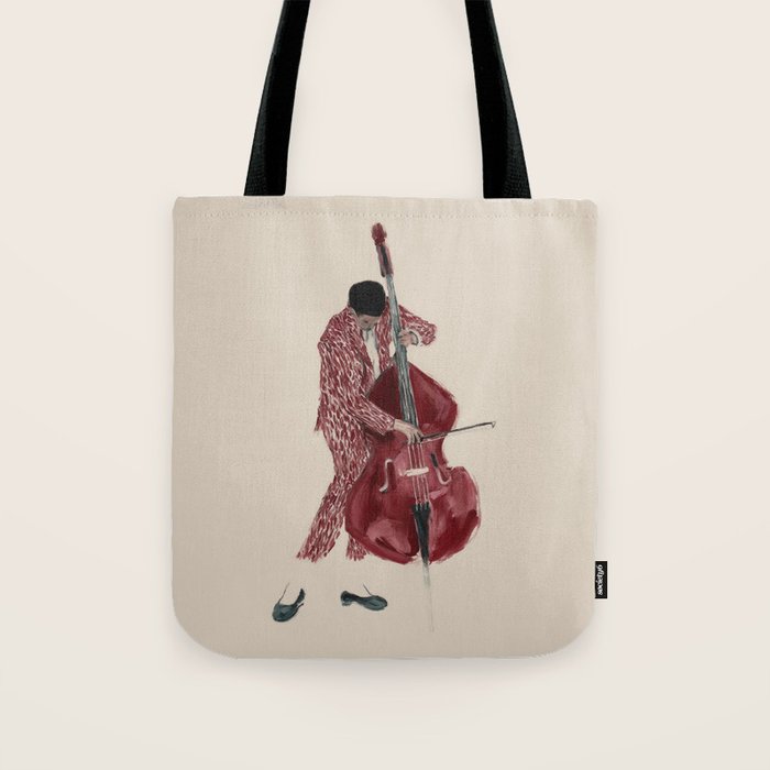 Double Bass Player Tote Bag Gallery Image 1
