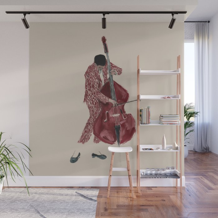 Double Bass Player Wall Mural Gallery Image 1
