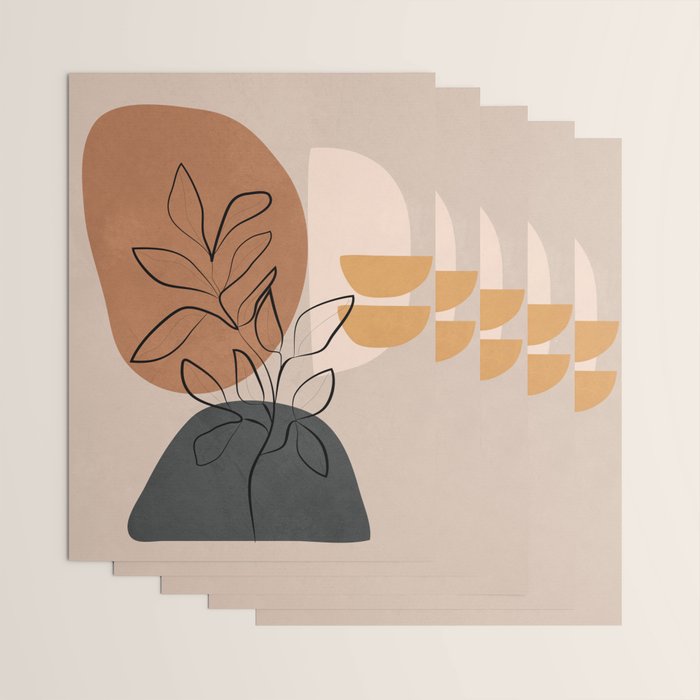 Abstract Minimal Plant 1 Wrapping Paper Gallery Image 3