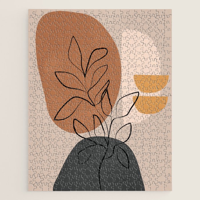 Abstract Minimal Plant 1 Jigsaw Puzzle Gallery Image 1