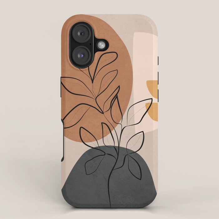 Abstract Minimal Plant 1 iPhone Case Gallery Image 1